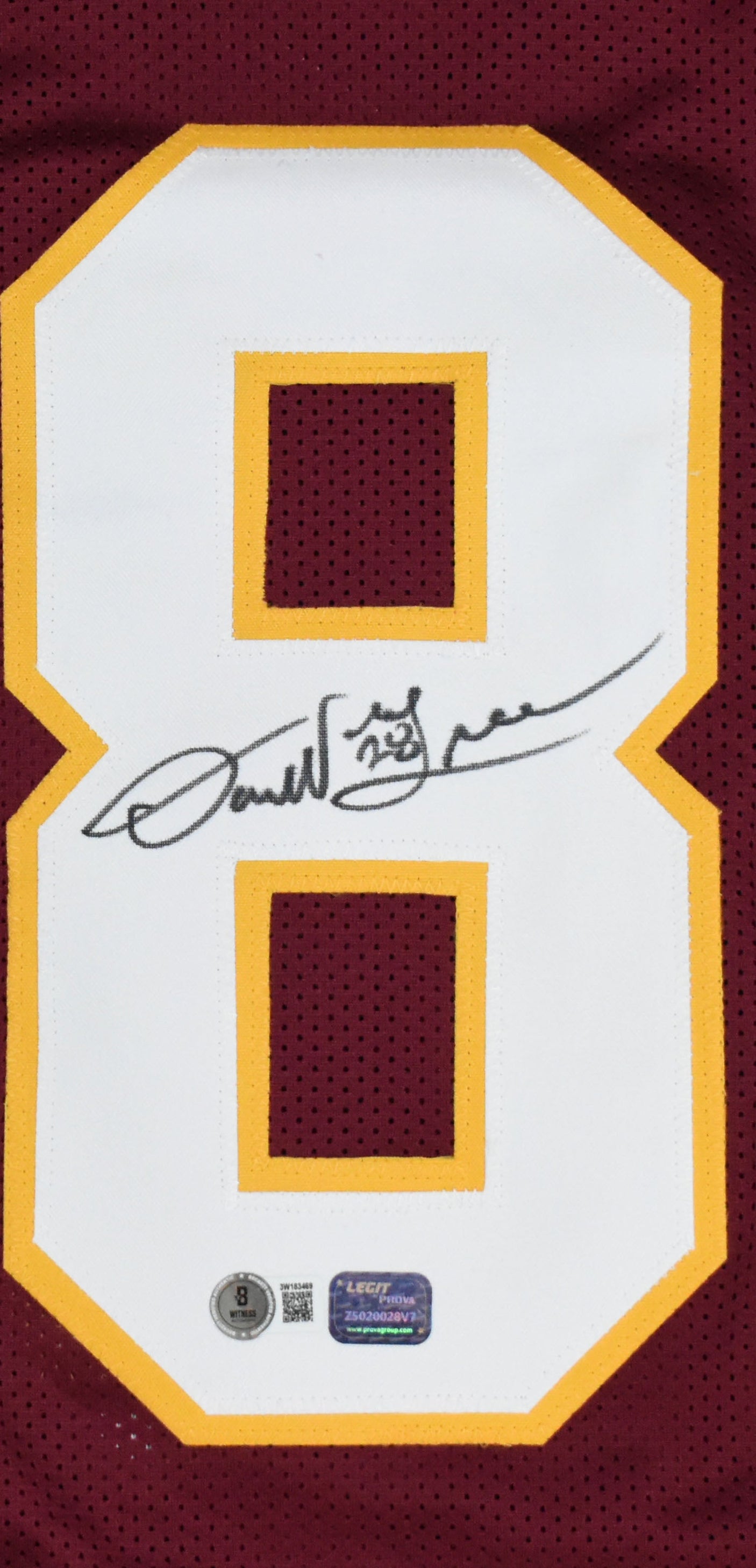Darrell Green Autographed Maroon Pro Style Jersey - Beckett W Hologram *Black
