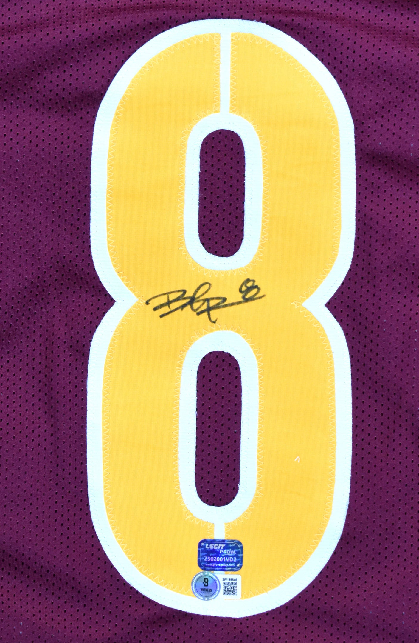 Brian Robinson Jr. Autographed Maroon Pro Style Jersey-Beckett W Hologram *Black