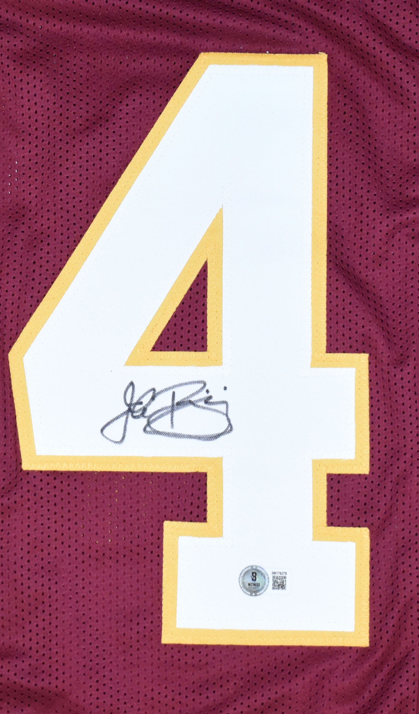 John Riggins Autographed Maroon Pro Style Jersey - Beckett W Hologram *Black