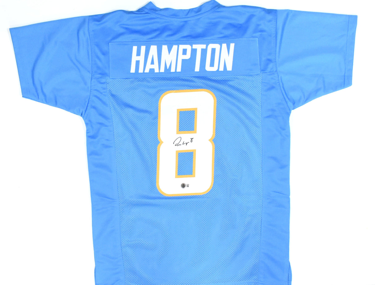 Omarion Hampton Autographed Blue Pro Style Jersey - Beckett W Hologram *Black
