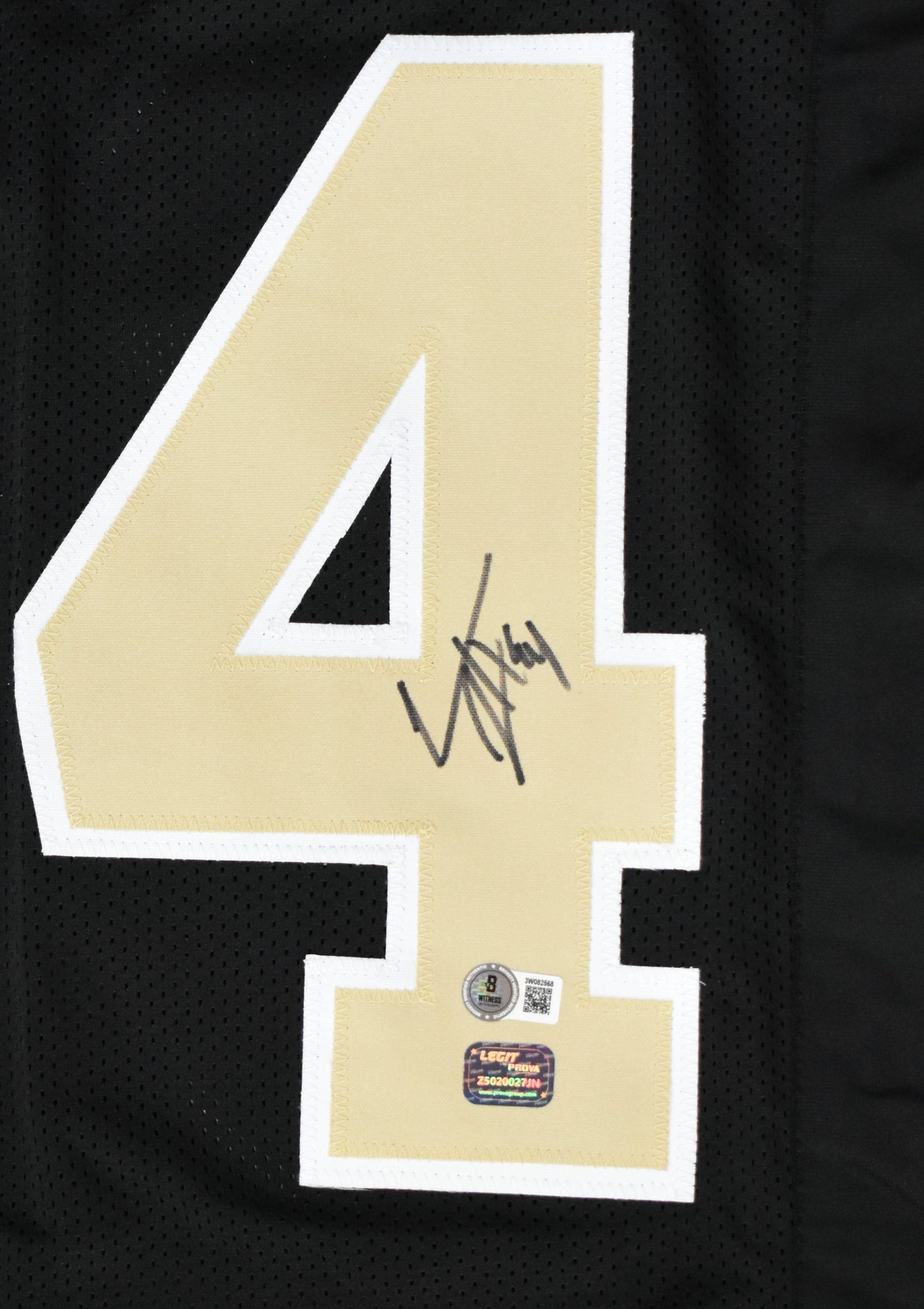 Cam Jordan Autographed Black Pro Style Jersey - Beckett W Hologram *Black