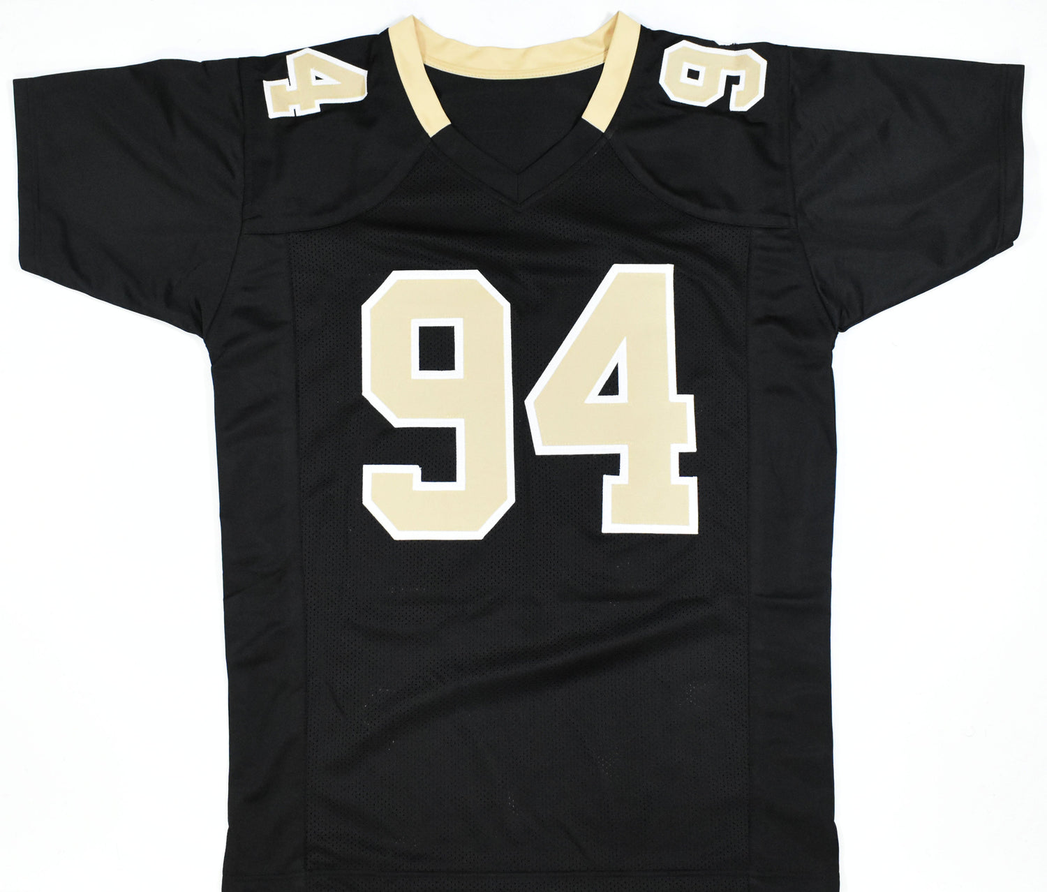 Cam Jordan Autographed Black Pro Style Jersey - Beckett W Hologram *Black