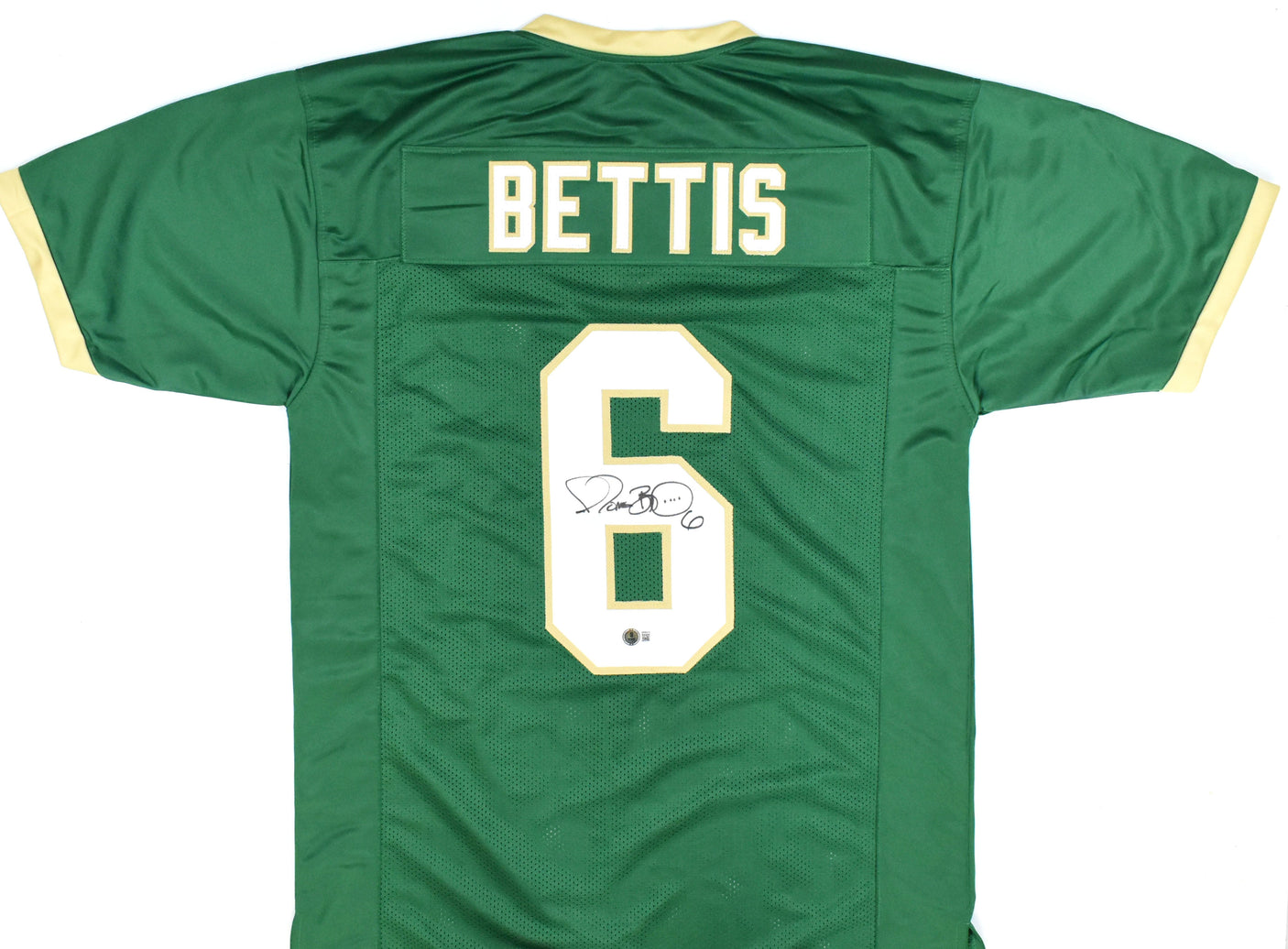 Jerome Bettis Autographed Green College Style Jersey - Beckett W Hologram *Black
