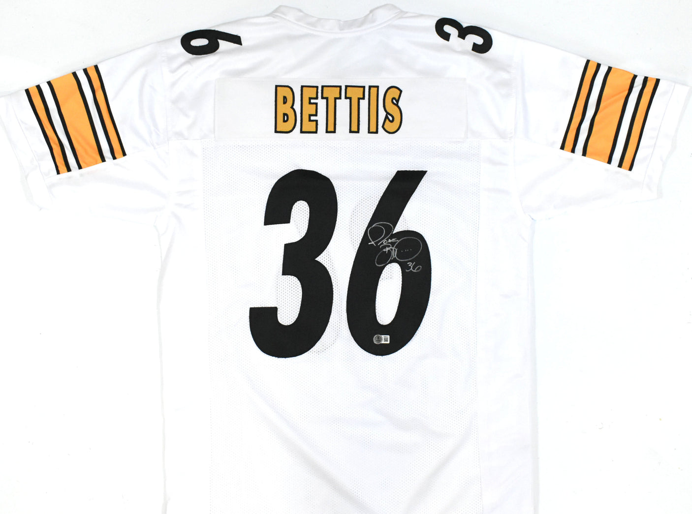 Jerome Bettis Autographed White Pro Style Jersey - Beckett W Hologram *Silver