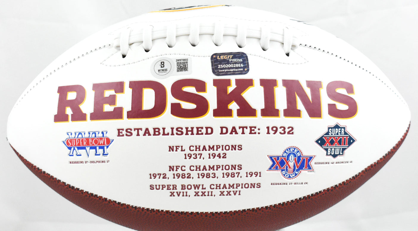 Gary Clark Autographed Washington Redskins Logo Football - Beckett W Hologram