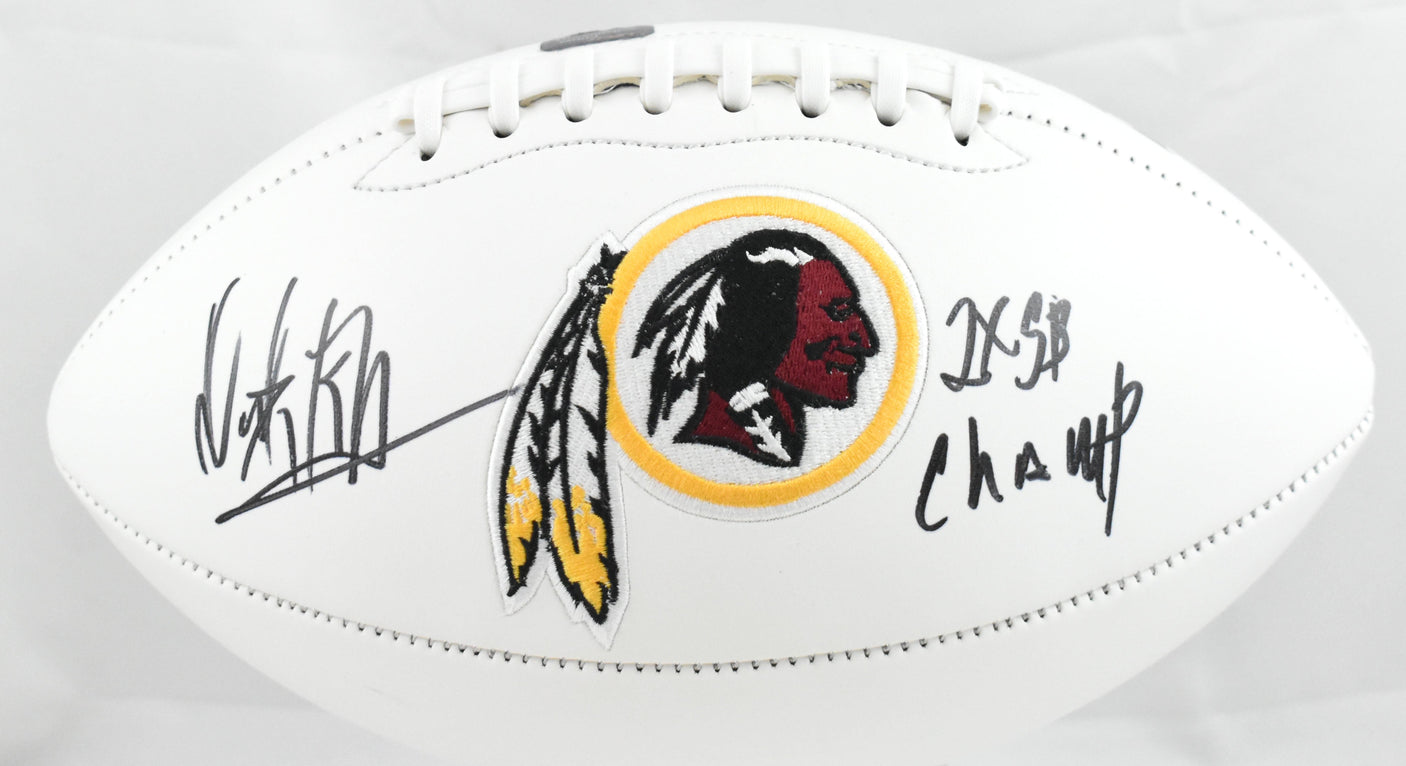 Dexter Manley Autographed Washington Redskins Logo Football 2x SB Champ - Prova
