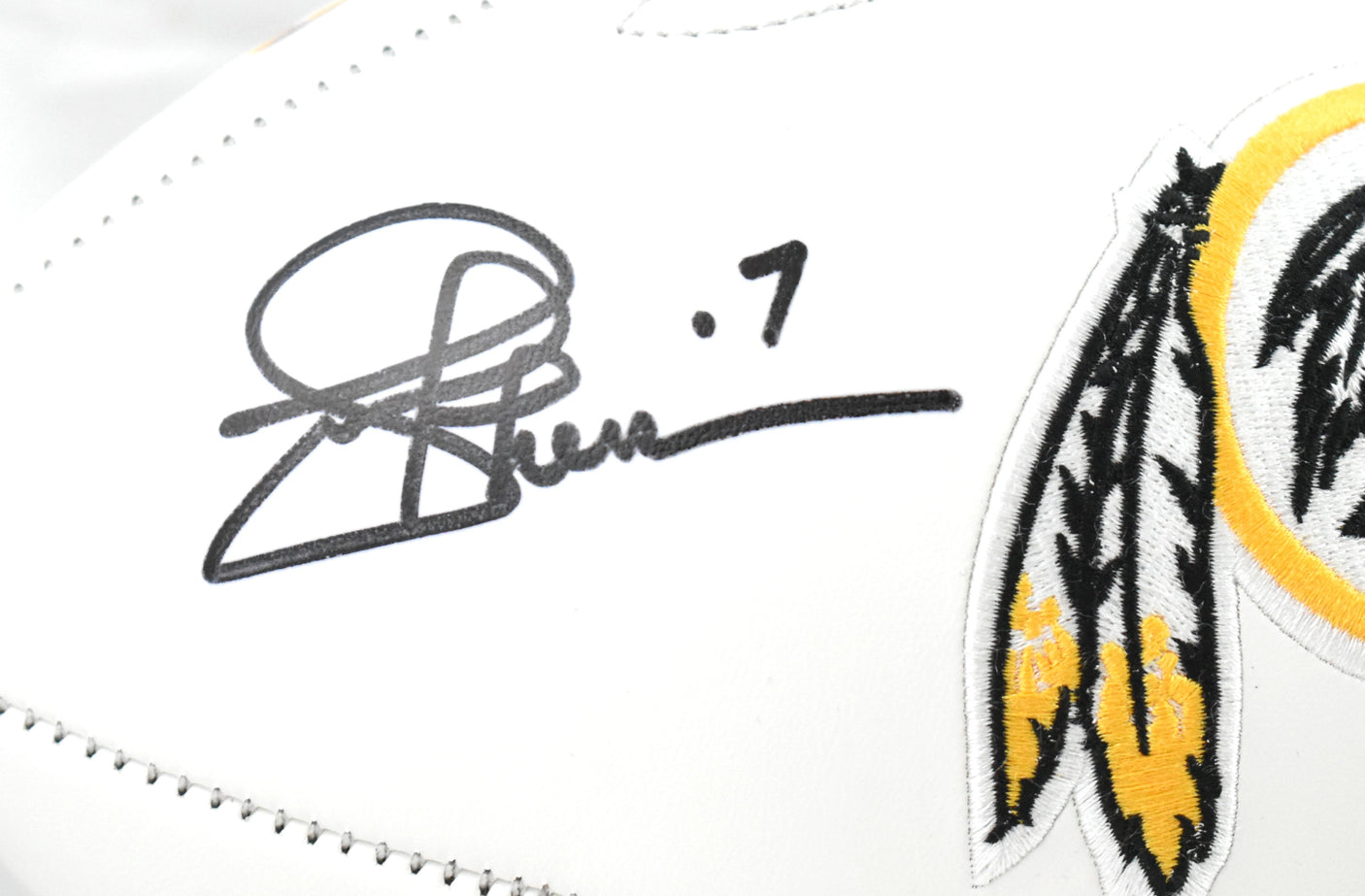 Joe Theismann Autographed Washington Redskins Logo Football 4 Insc.- Beckett W