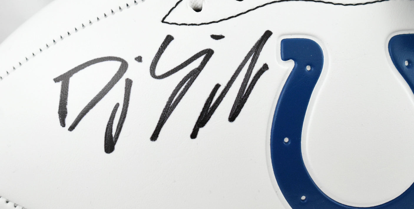 DJ Giddens Autographed Indianapolis Colts Logo Football - Beckett W Hologram
