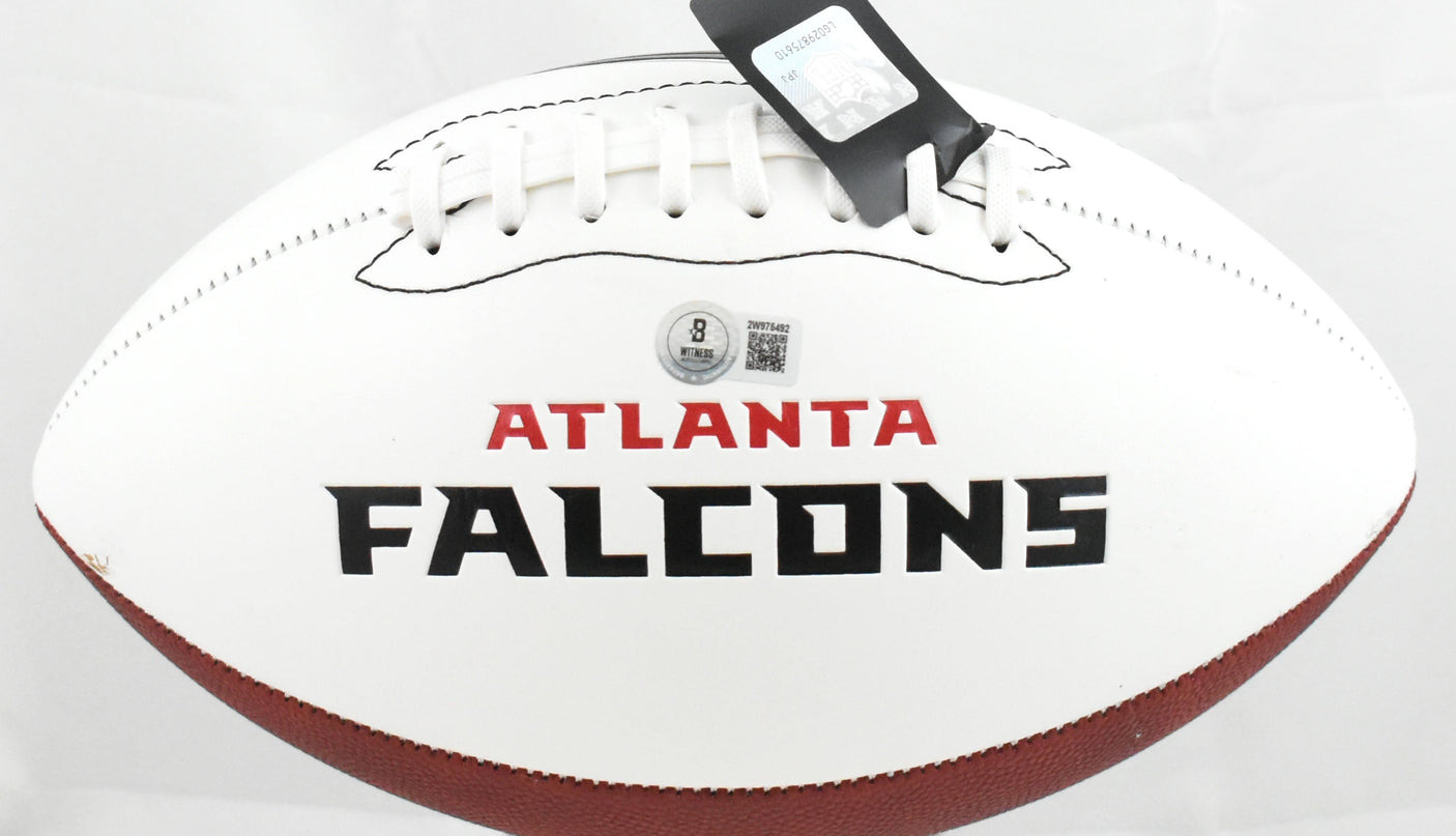 Julio Jones Autographed Atlanta Falcons Logo Football - Beckett W Hologram