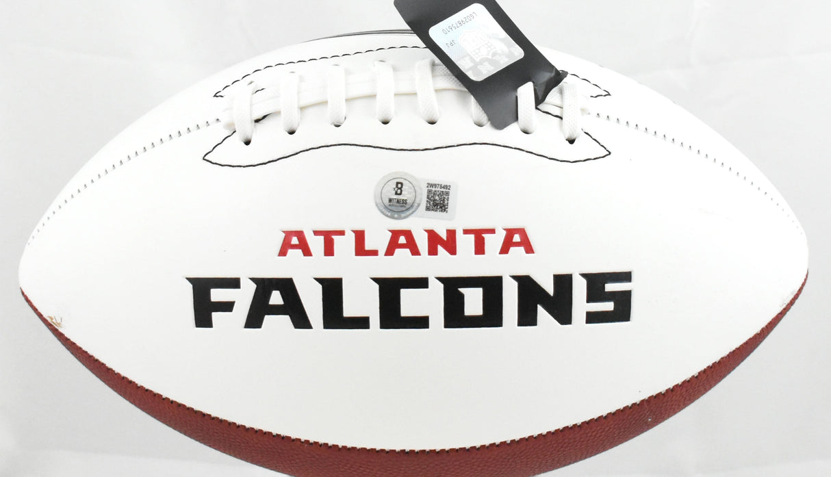 Julio Jones Autographed Atlanta Falcons Logo Football - Beckett W Hologram
