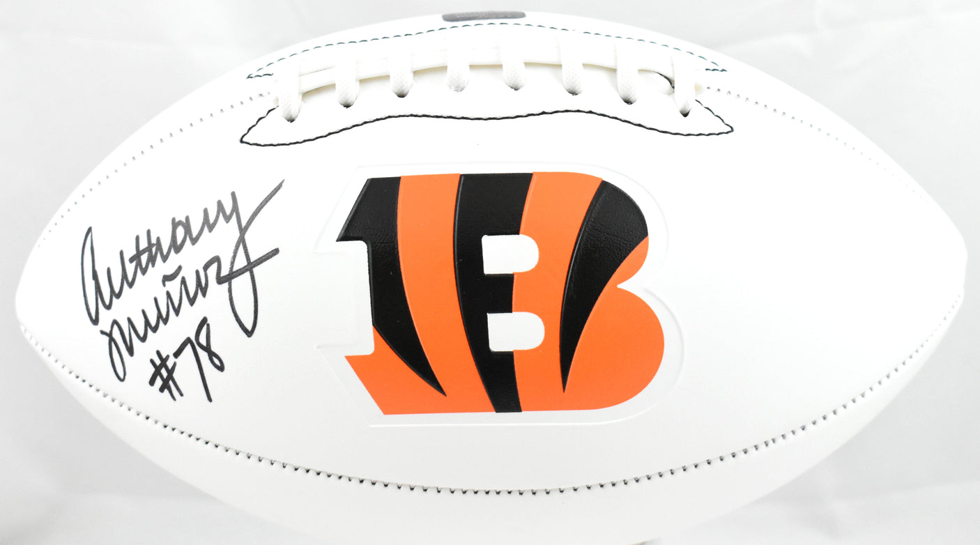 Anthony Munoz Autographed Cincinnati Bengals Logo Football - Prova *Black