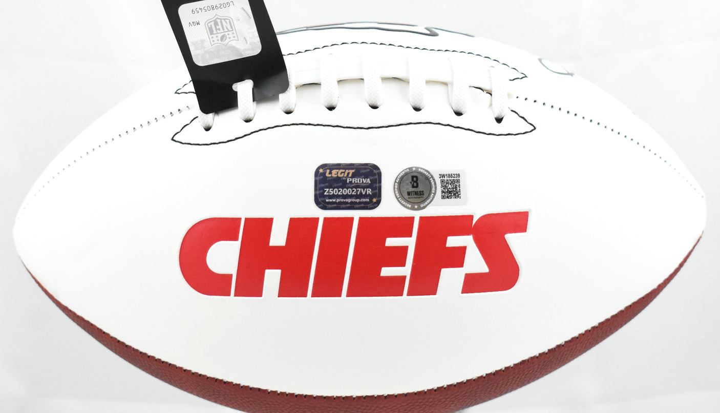 Rashee Rice Autographed Kansas City Chiefs Logo Football - Beckett W Hologram