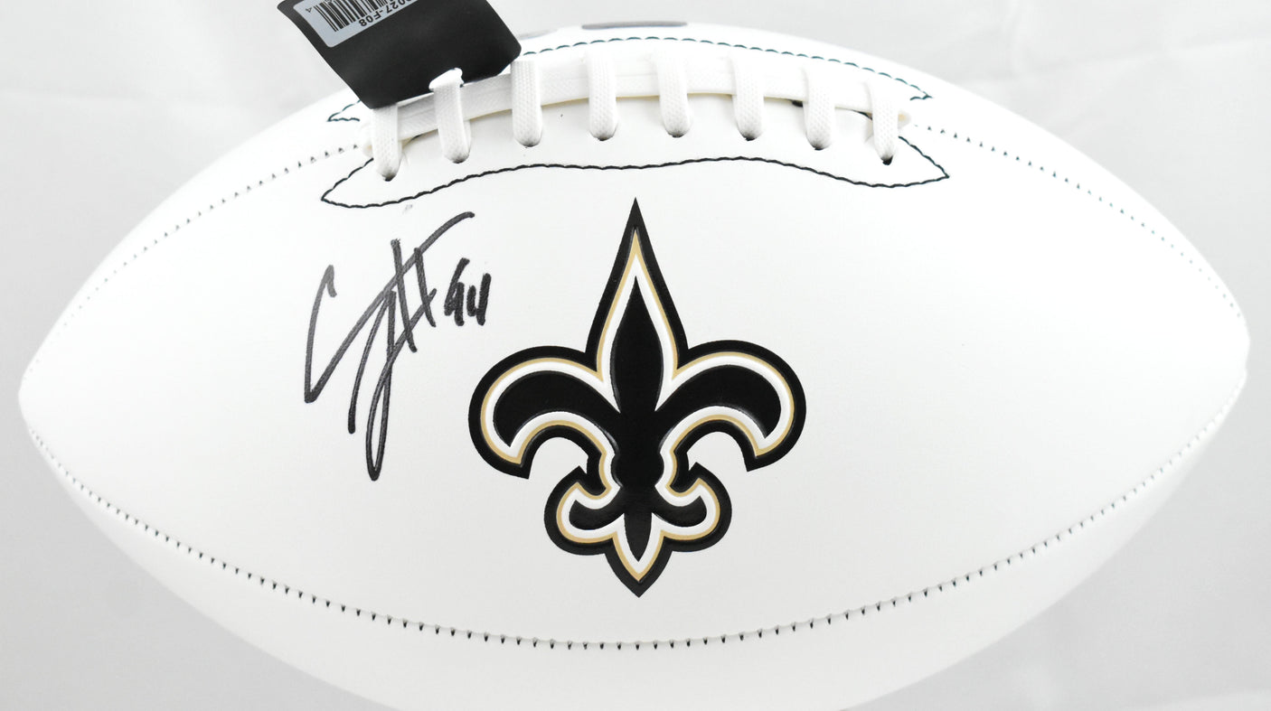 Cam Jordan Autographed New Orleans Saints Logo Football - Beckett W Hologram