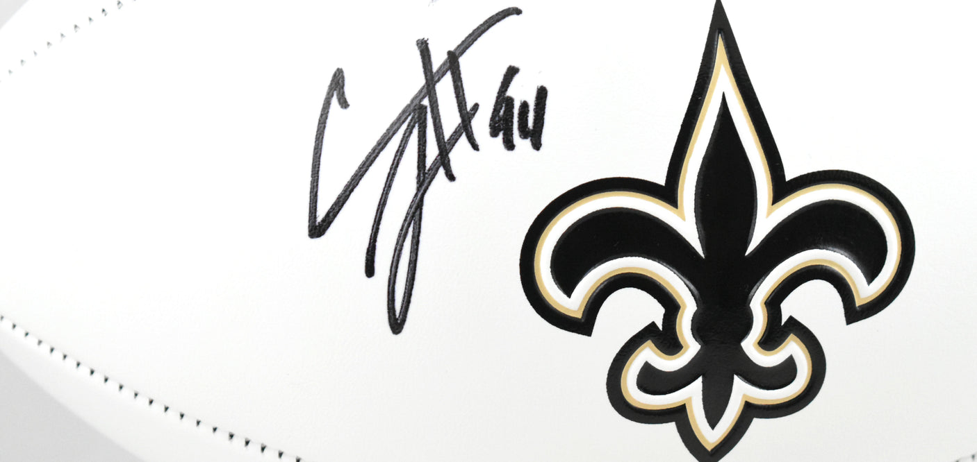 Cam Jordan Autographed New Orleans Saints Logo Football - Beckett W Hologram