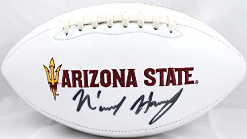N'Keal Harry Signed Arizona State Sun Devils Logo Football - Beckett Auth *Black