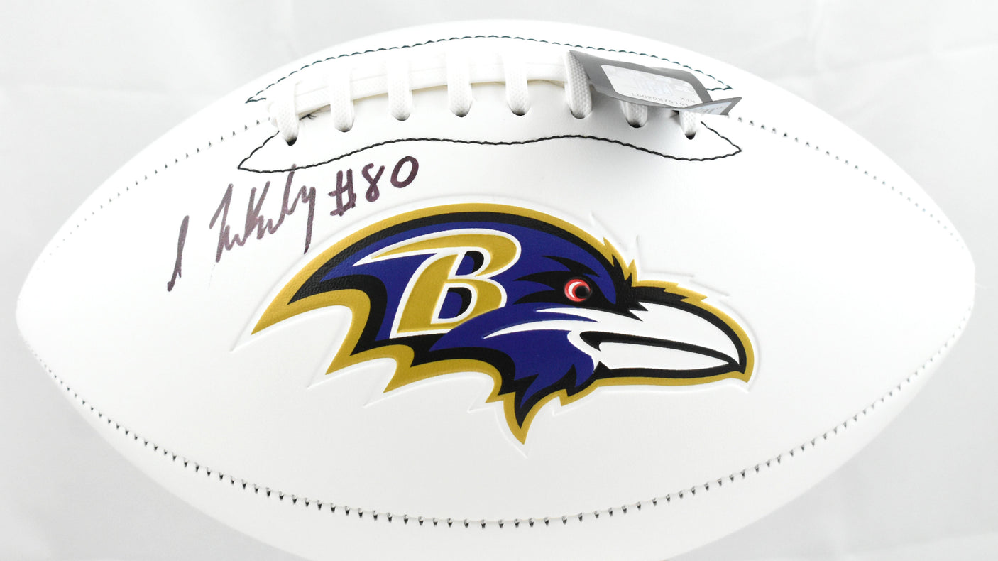 Isaiah Likely Autographed Baltimore Ravens Logo Football - Beckett W Hologram