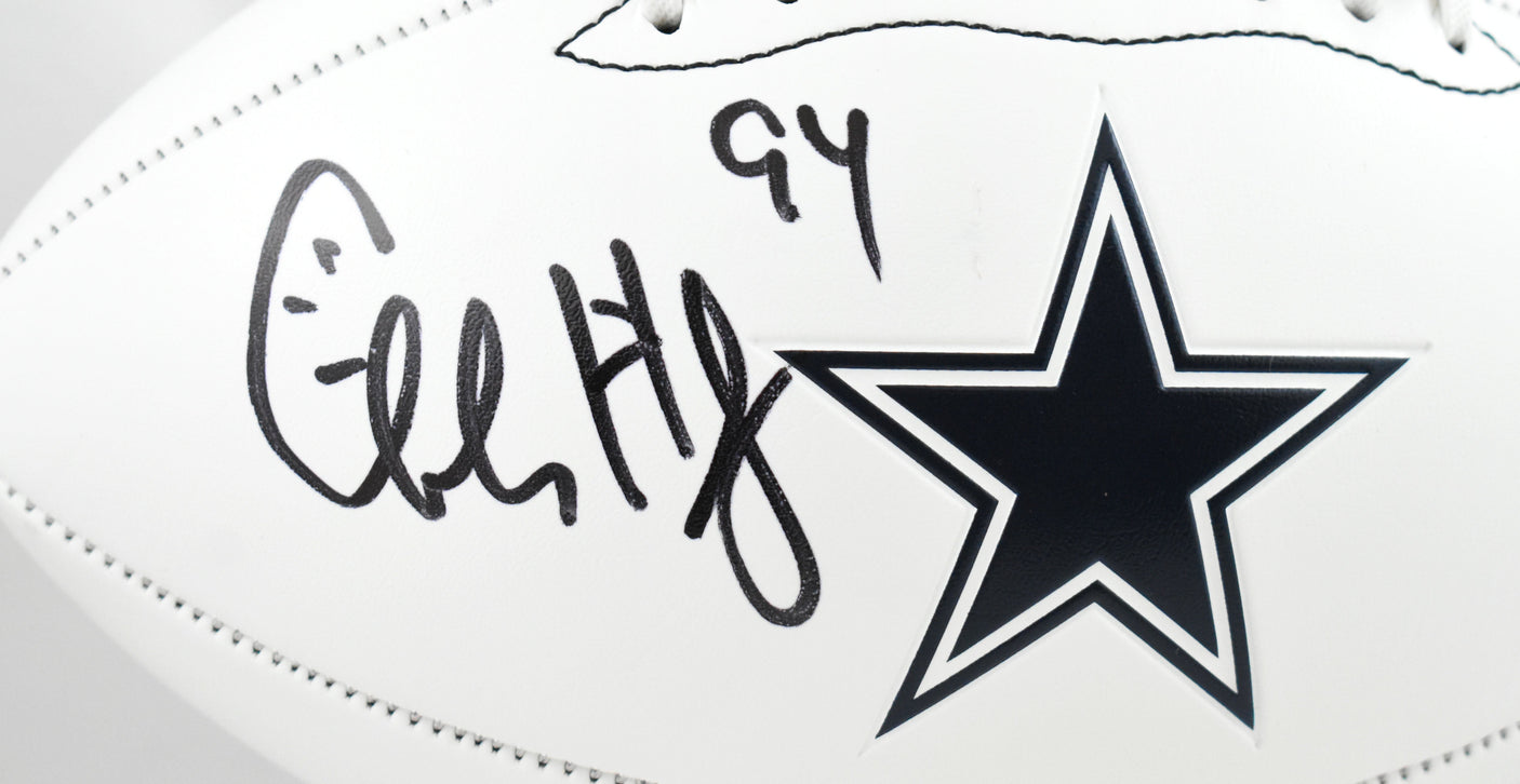 Charles Haley Autographed Dallas Cowboys Logo Football - Prova *Black