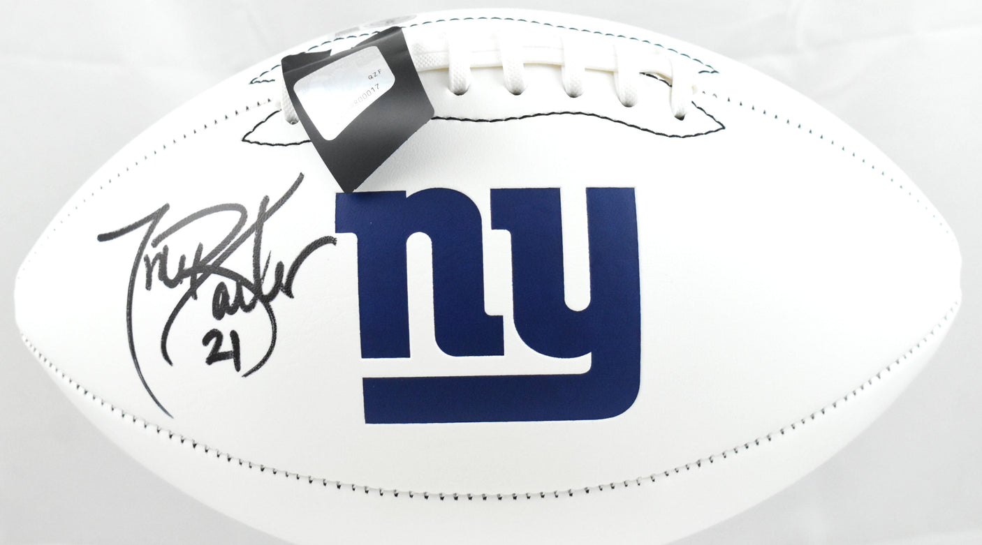 Tiki Barber Autographed New York Giants Logo Football - Beckett W Hologram