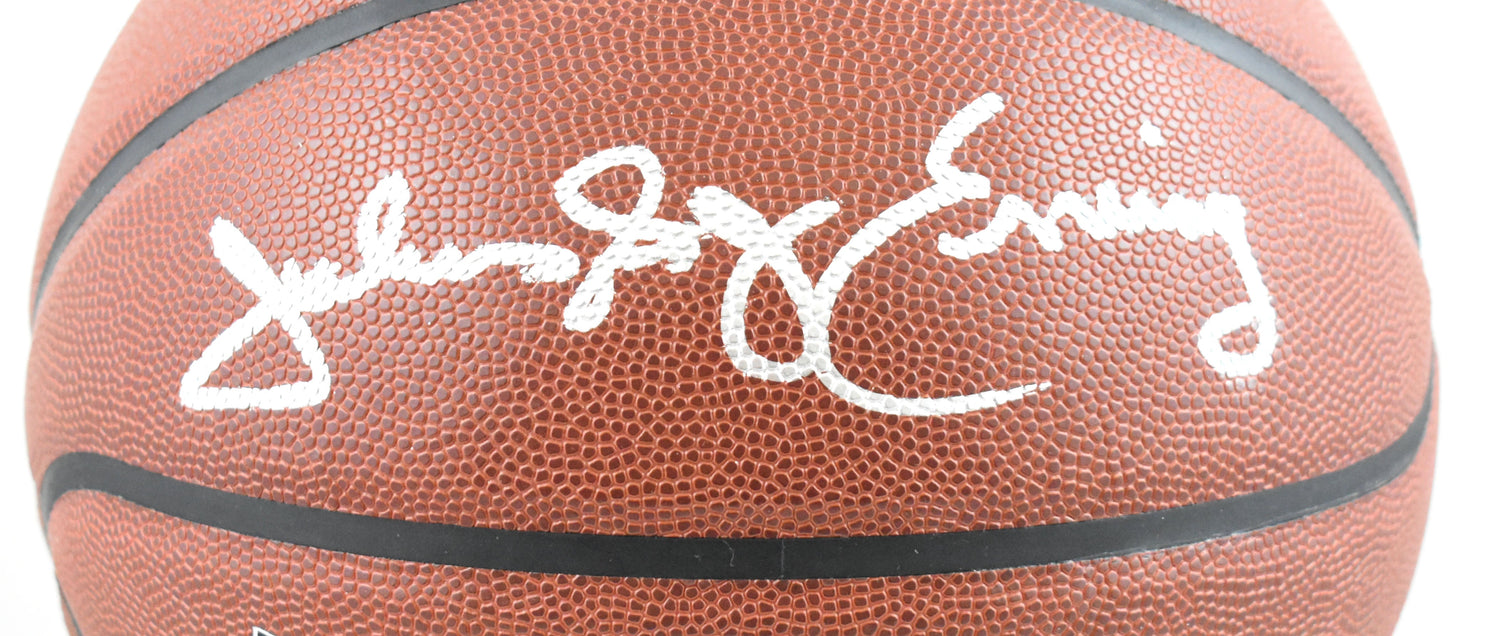 Julius Erving Autographed NBA Wilson Logo Basketball - Beckett W Hologram