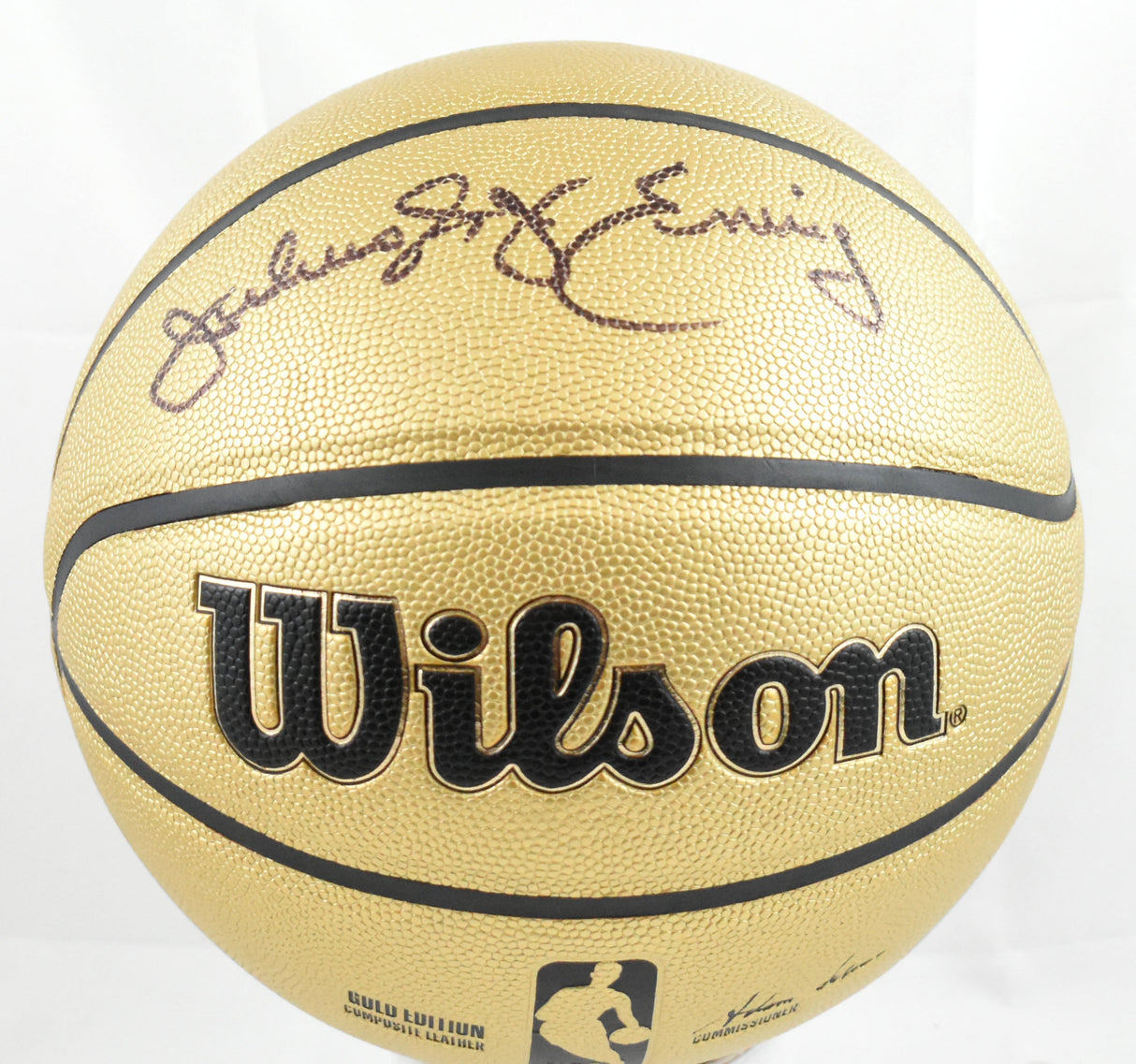 Julius Erving Autographed NBA Wilson Gold Edition Basketball - Beckett W Holo