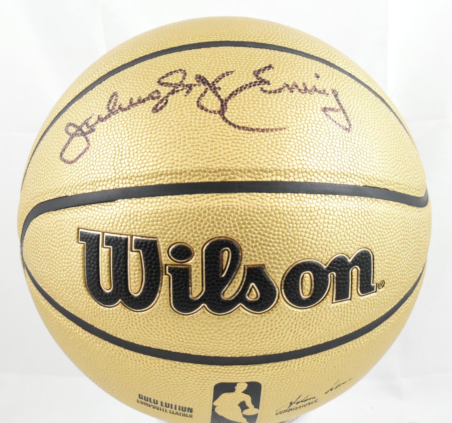 Julius Erving Autographed NBA Wilson Gold Edition Basketball - Beckett W Holo