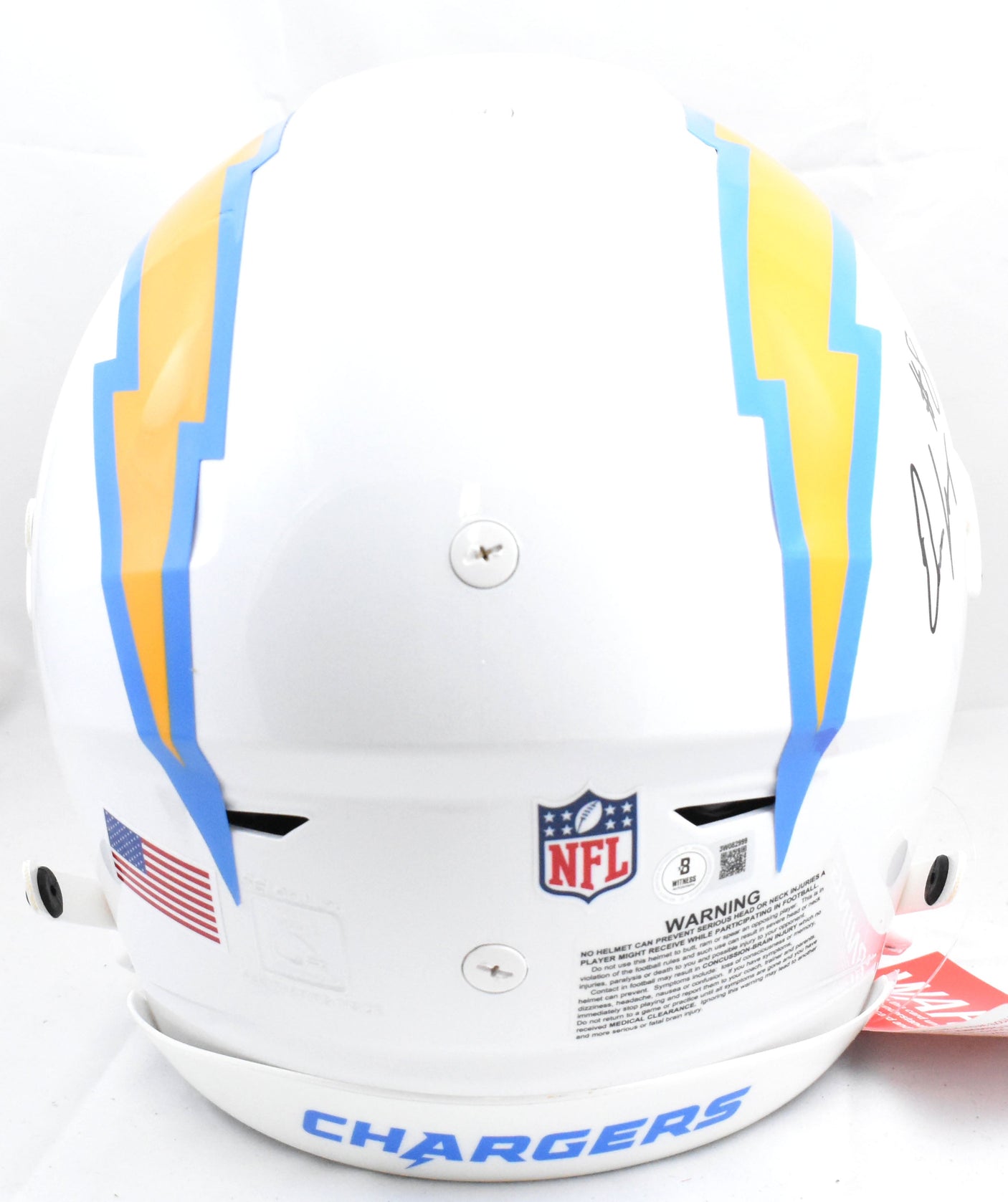 Omarion Hampton Autographed Chargers F/S Speed Flex Helmet - Beckett W Hologram