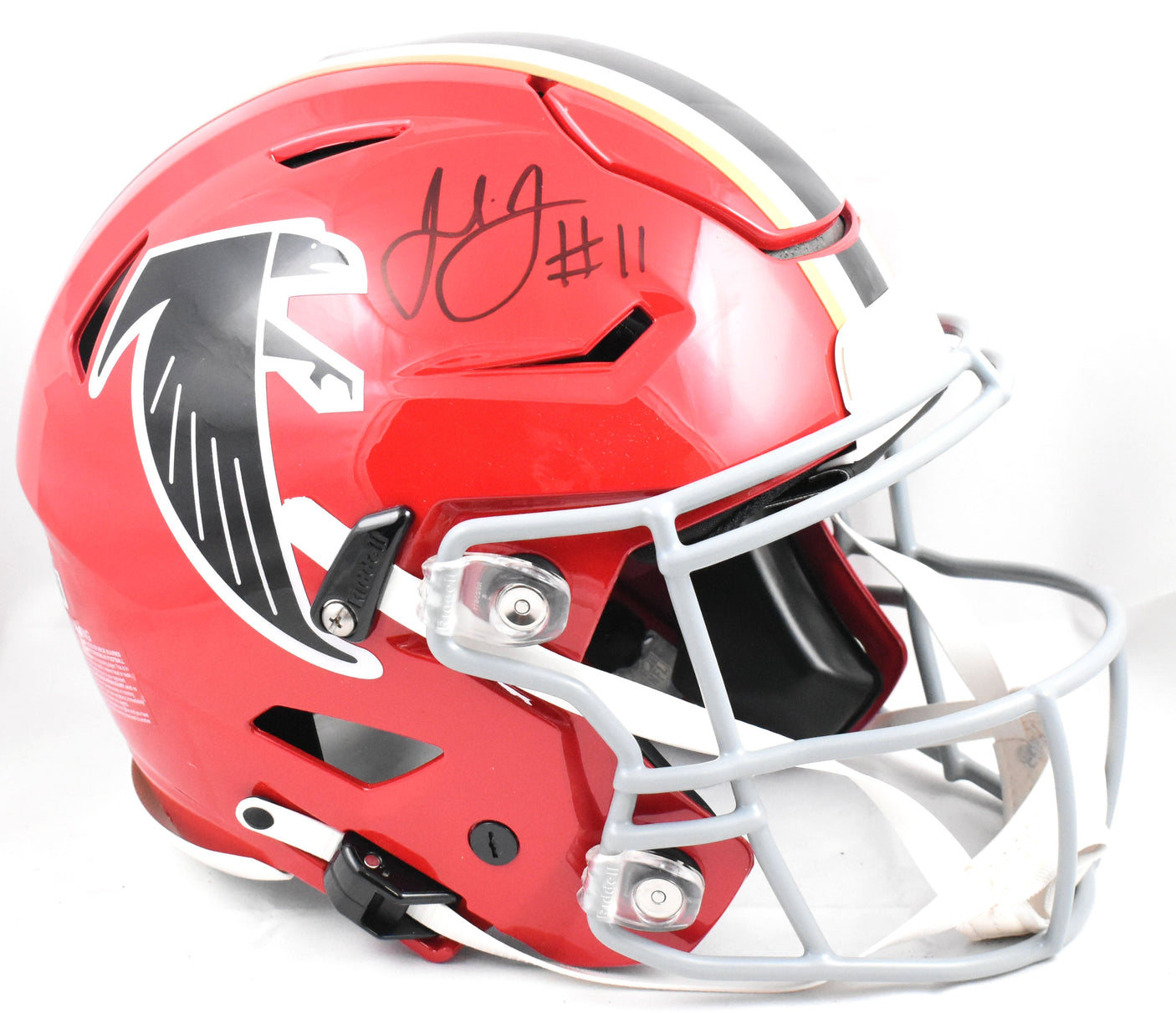 Julio Jones Autographed Falcons 66-69 F/S Speed Flex Helmet - Beckett W Hologram
