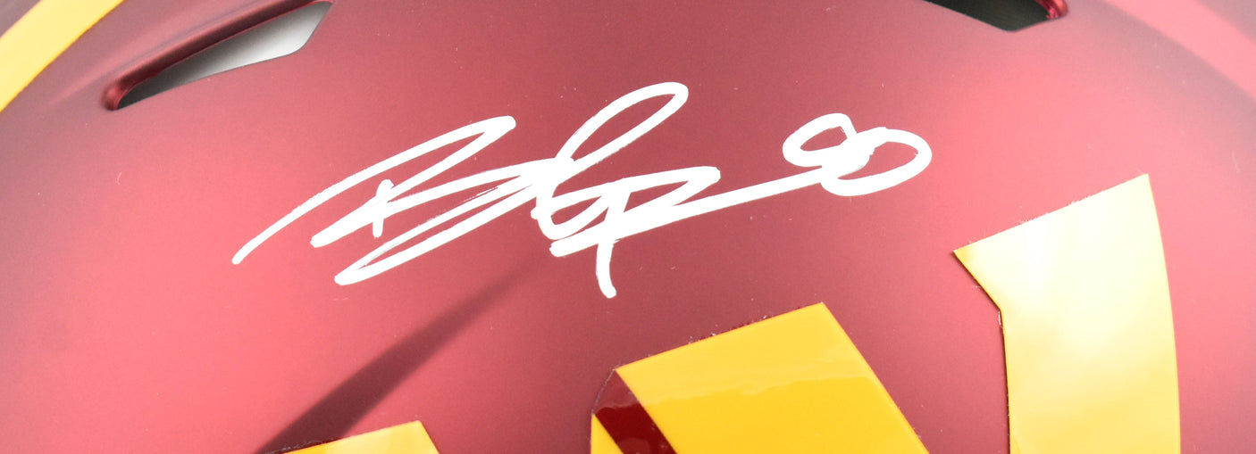 Brian Robinson Jr. Autographed Commanders F/S Speed Authentic Helmet - Beckett W