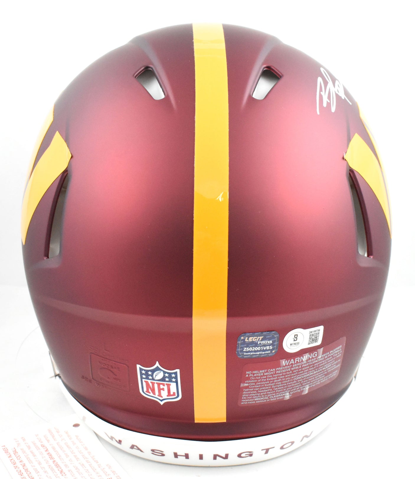 Brian Robinson Jr. Autographed Commanders F/S Speed Authentic Helmet - Beckett W