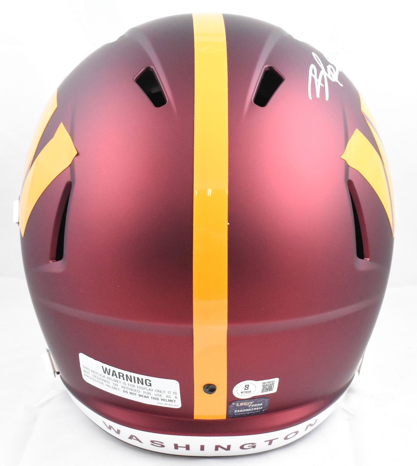 Brian Robinson Jr. Autographed Commanders F/S Speed Helmet - Beckett W Hologram