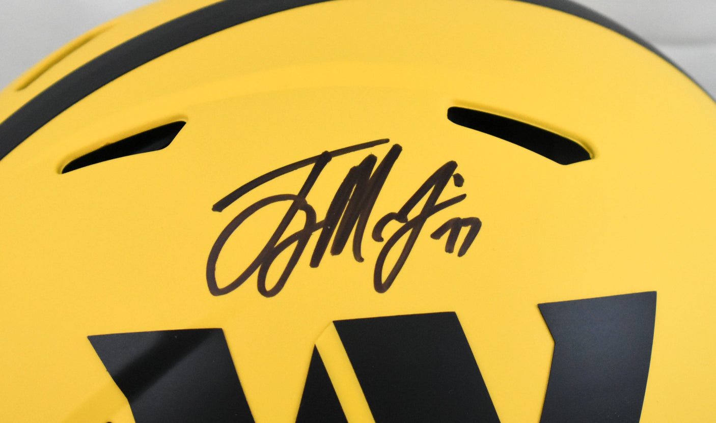 Terry McLaurin Signed Commanders F/S Rave Speed Authentic Helmet- Beckett W Holo