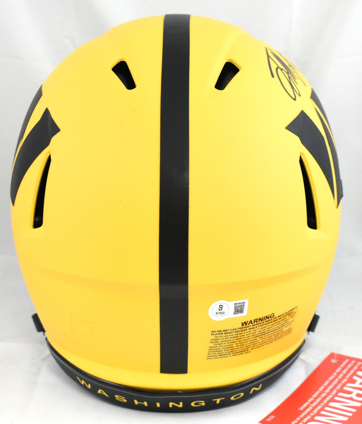 Terry McLaurin Signed Commanders F/S Rave Speed Authentic Helmet- Beckett W Holo