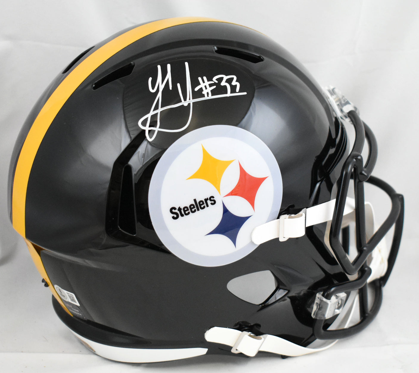 Jack Sawyer Autographed Pittsburgh Steelers F/S Speed Helmet - Beckett W Holo