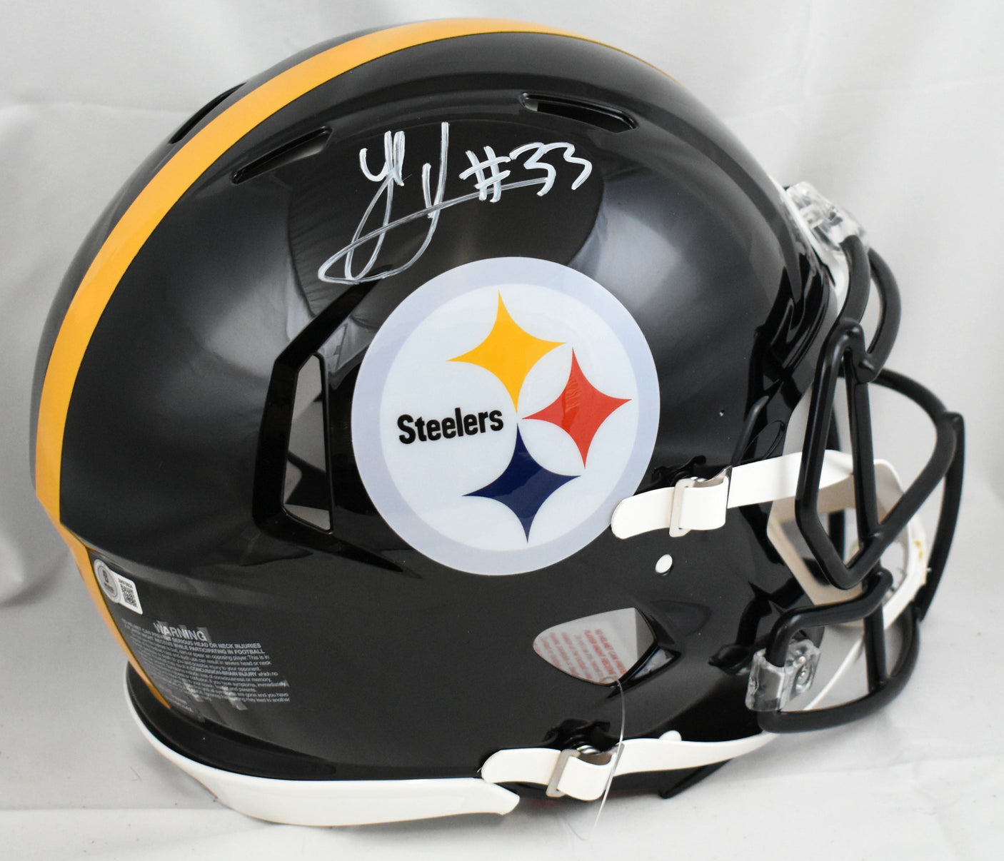 Jack Sawyer Autographed Steelers F/S Speed Authentic Helmet - Beckett W Hologram