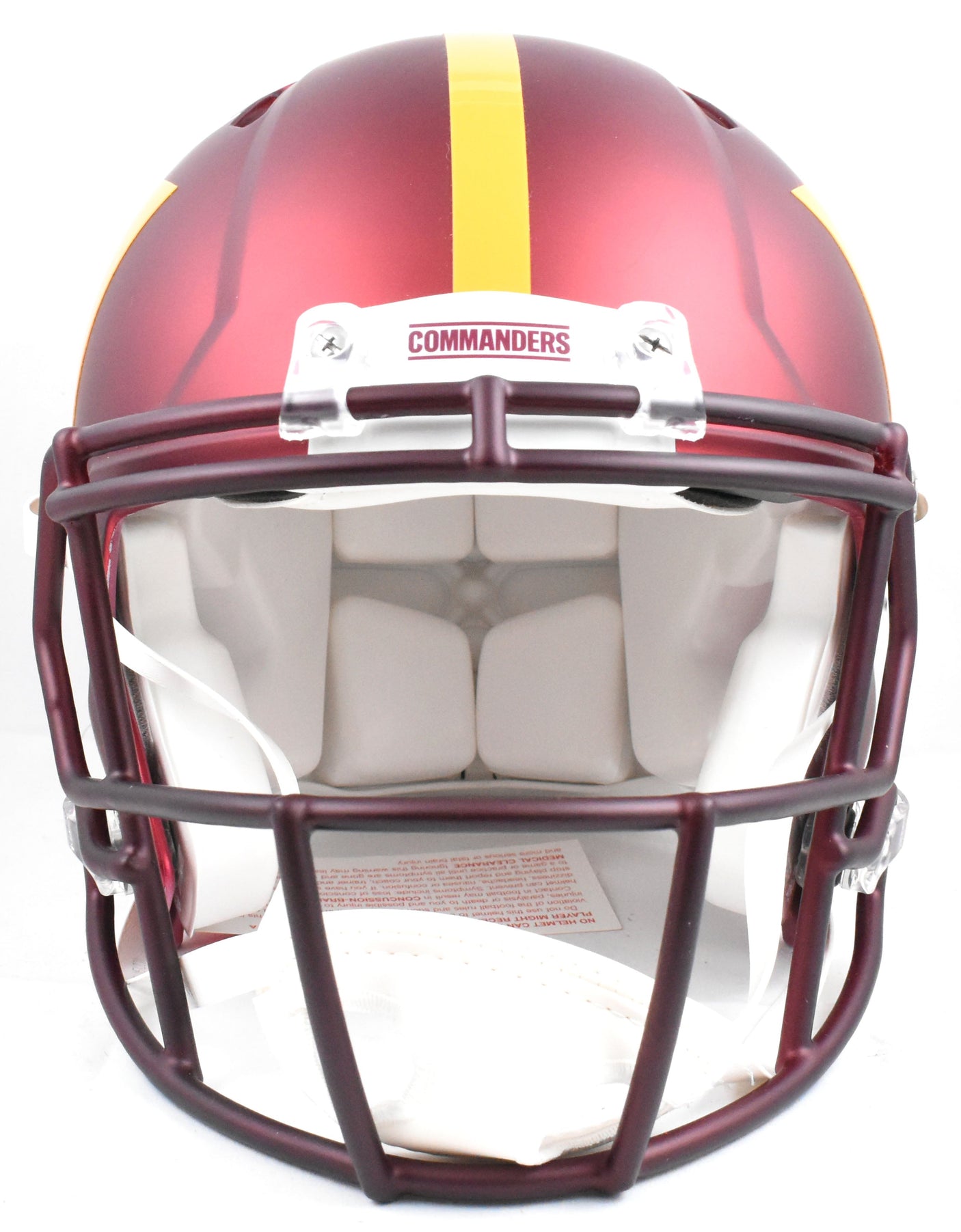 Frankie Luvu Autographed Commanders F/S Speed Authentic Helmet - Beckett W Holo