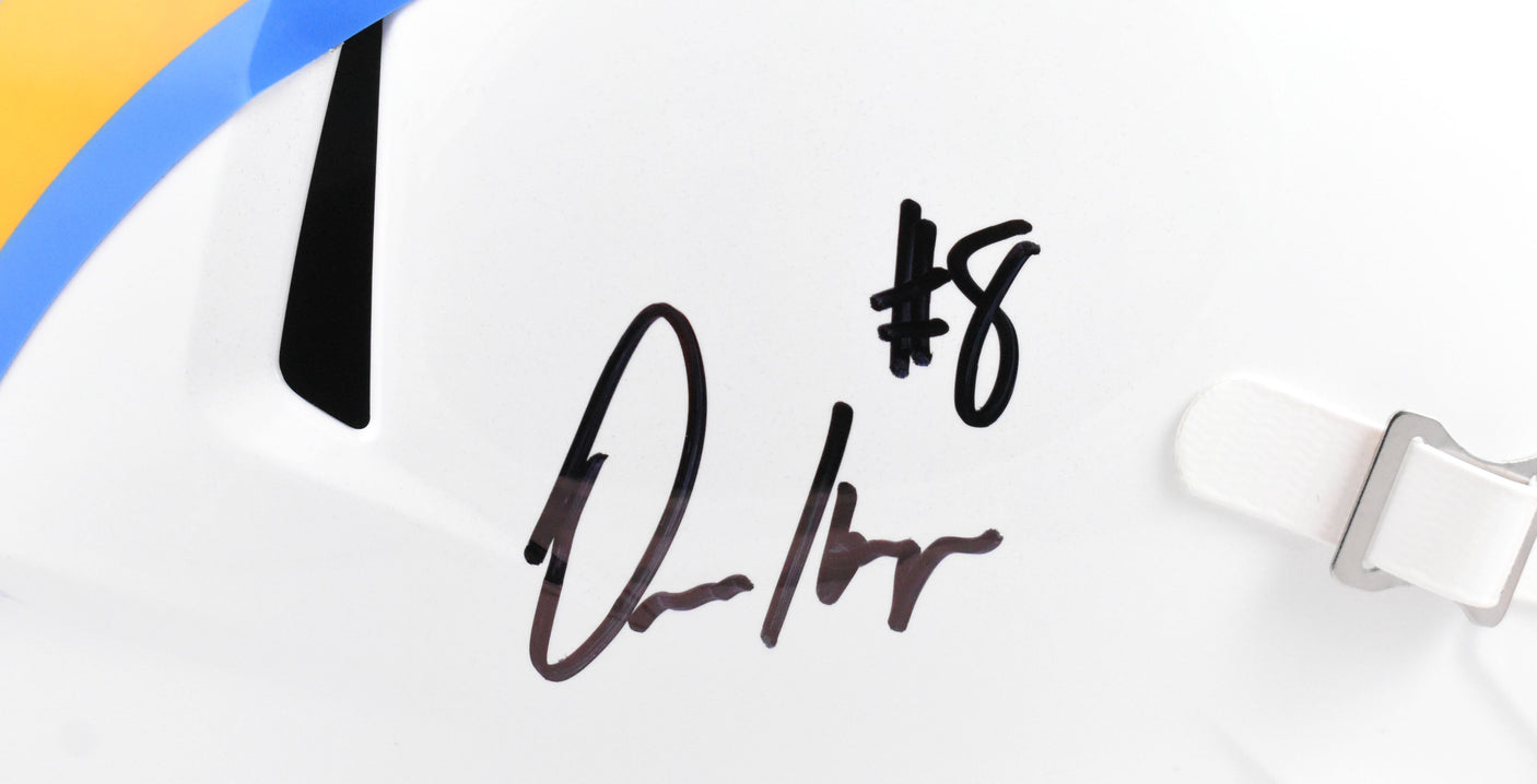 Omarion Hampton Autographed Los Angeles Chargers F/S Speed Helmet-Beckett W Holo