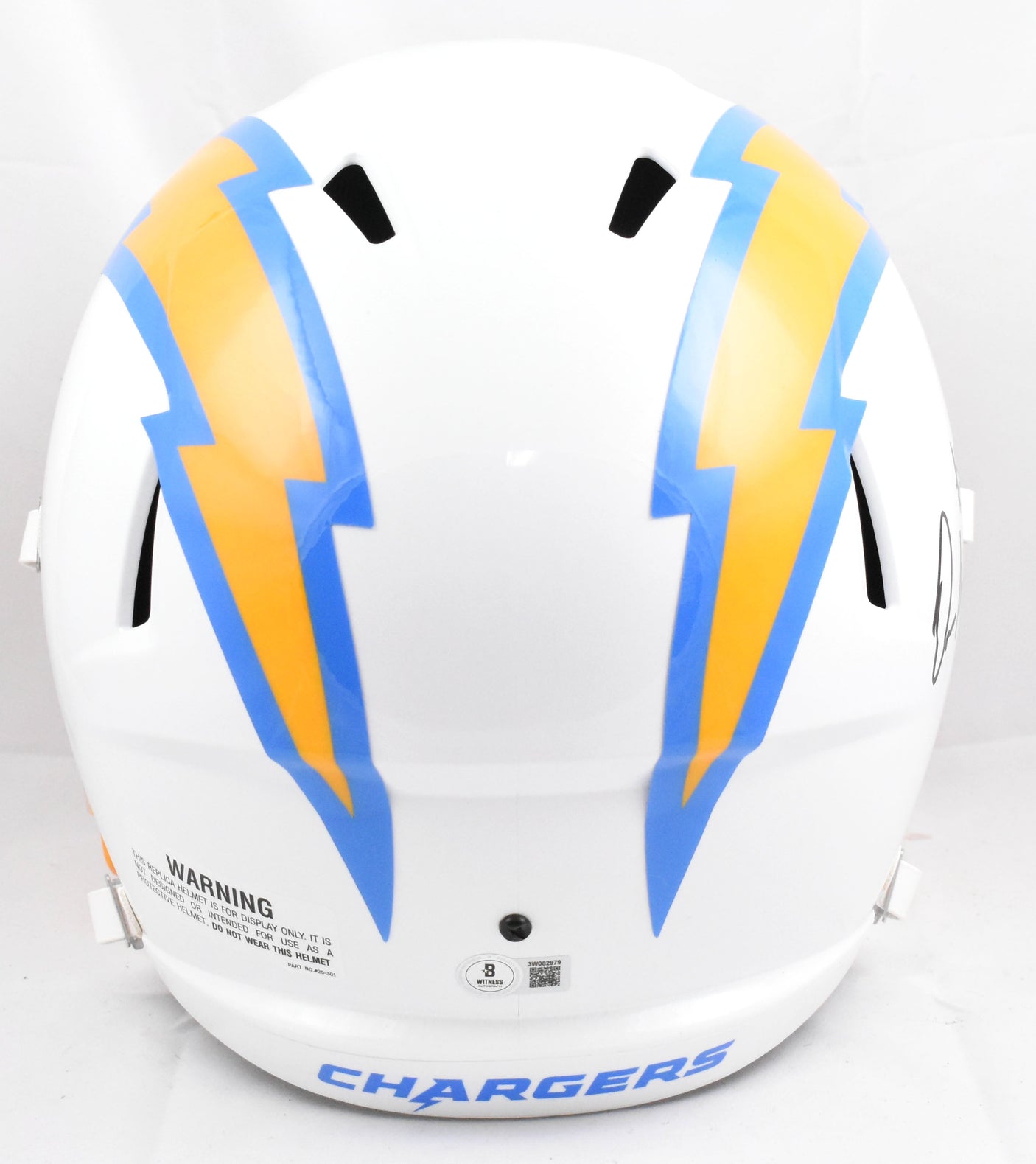 Omarion Hampton Autographed Los Angeles Chargers F/S Speed Helmet-Beckett W Holo
