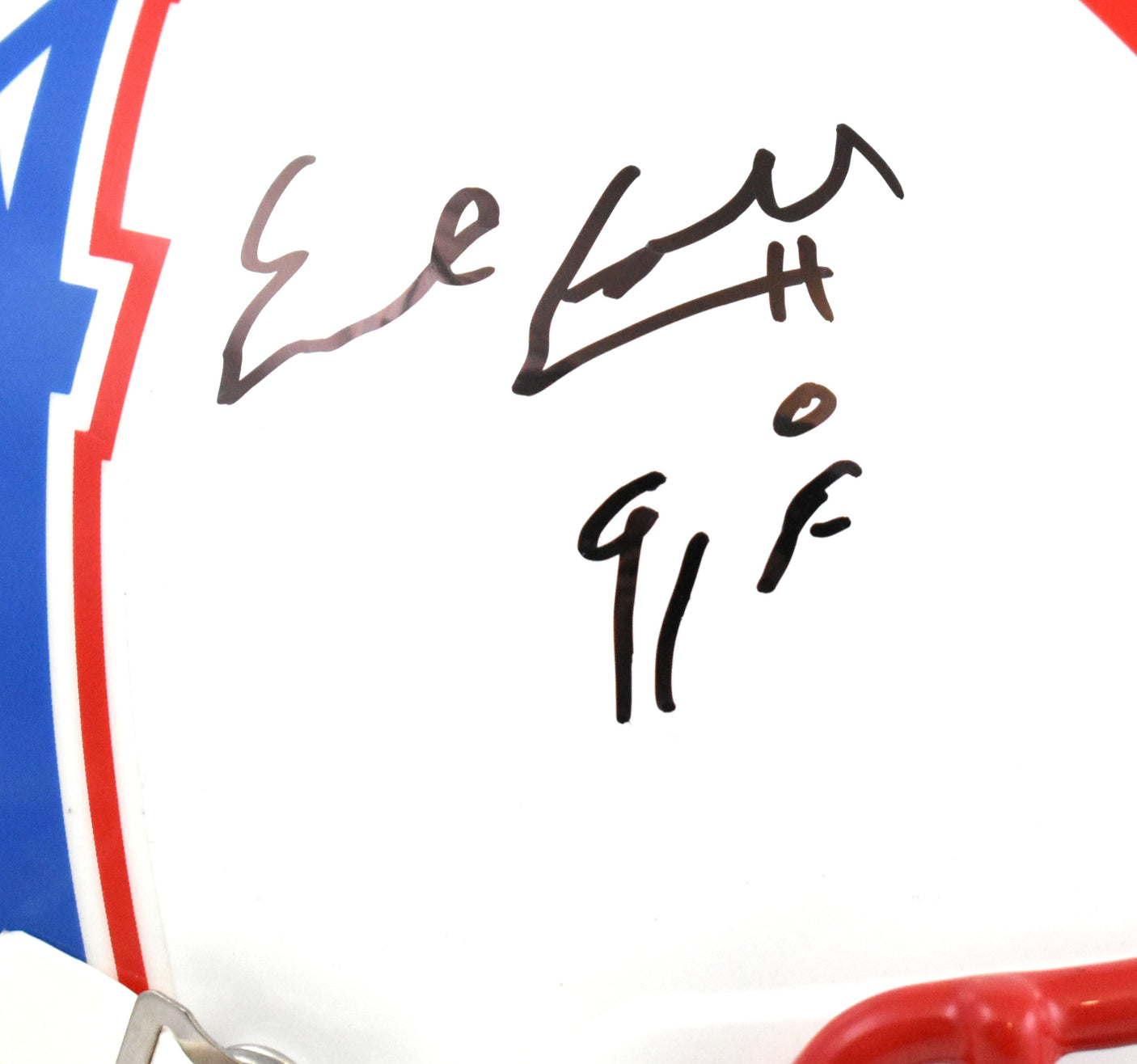 Eddie George Earl Campbell Autographed Oilers F/S Speed Helmet- Fanatics Beckett