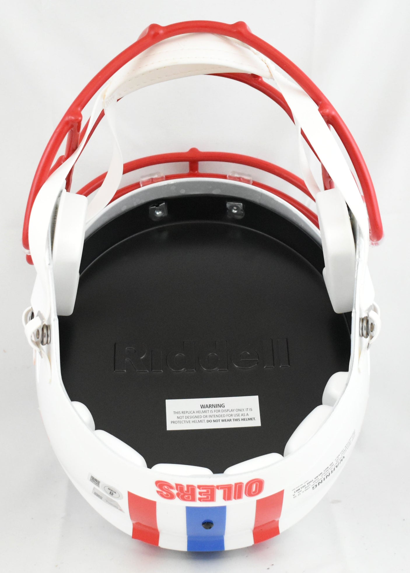 Eddie George Earl Campbell Autographed Oilers F/S Speed Helmet- Fanatics Beckett