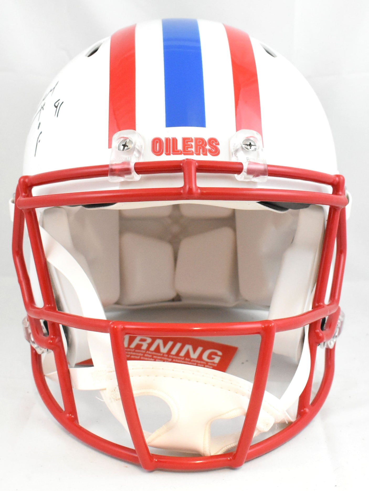 Eddie George Earl Campbell Signed Oilers F/S Speed Authentic Helmet- Fanatics BA