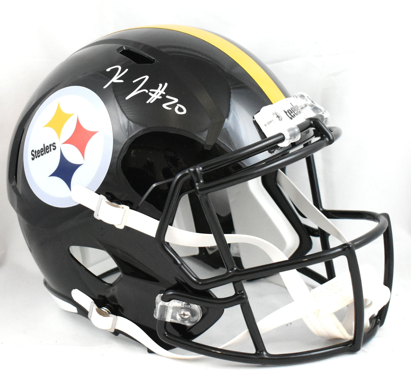 Kaleb Johnson Autographed Pittsburgh Steelers F/S Speed Helmet - Beckett W Holo