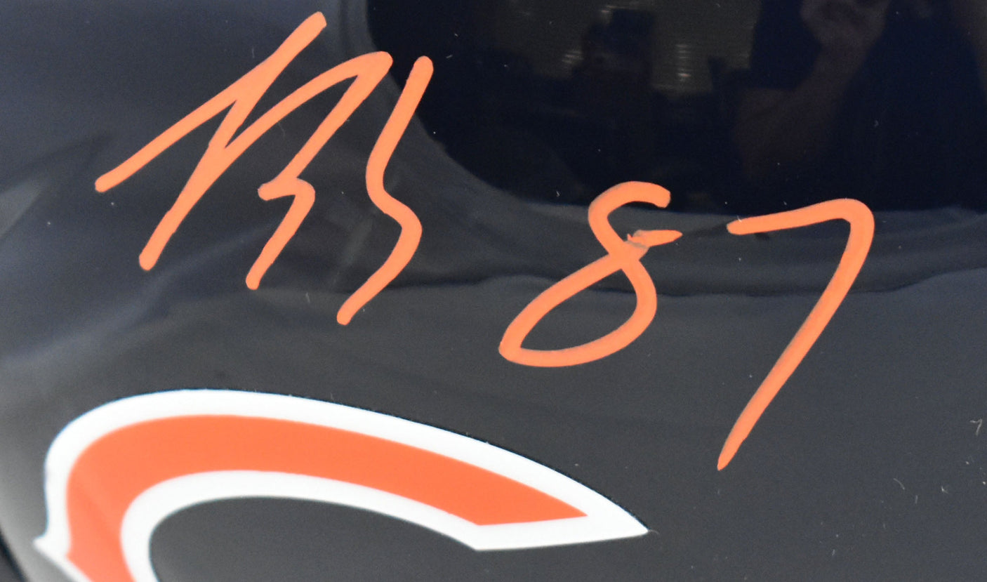 Luther Burden Autographed Chicago Bears F/S Speed Helmet -Beckett W Holo *Orange