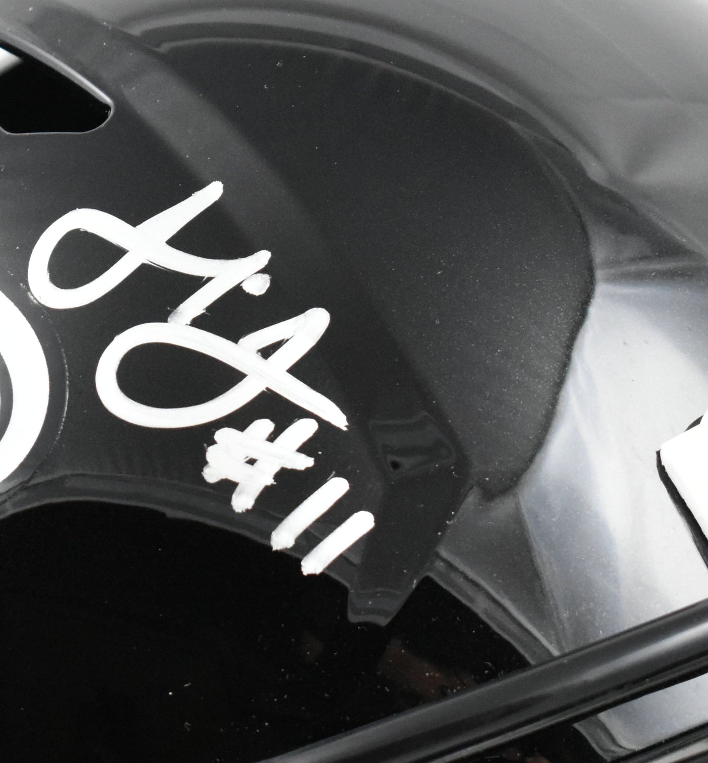 Julio Jones Autographed Atlanta Falcons F/S Speed Helmet -Beckett W Holo*Silver