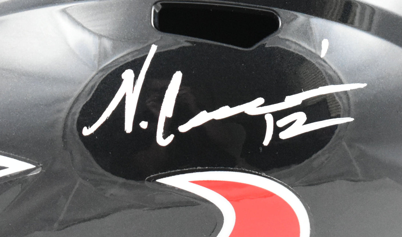 Nico Collins Autographed Houston Texans F/S Speed Helmet- Beckett W Holo *White