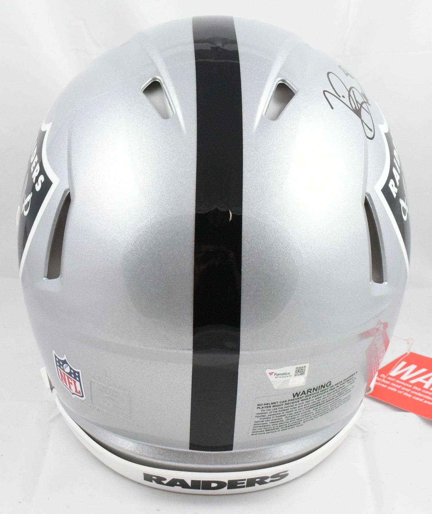Tim Brown Autographed Raiders F/S Speed Authentic Helmet - Fanatics *Black