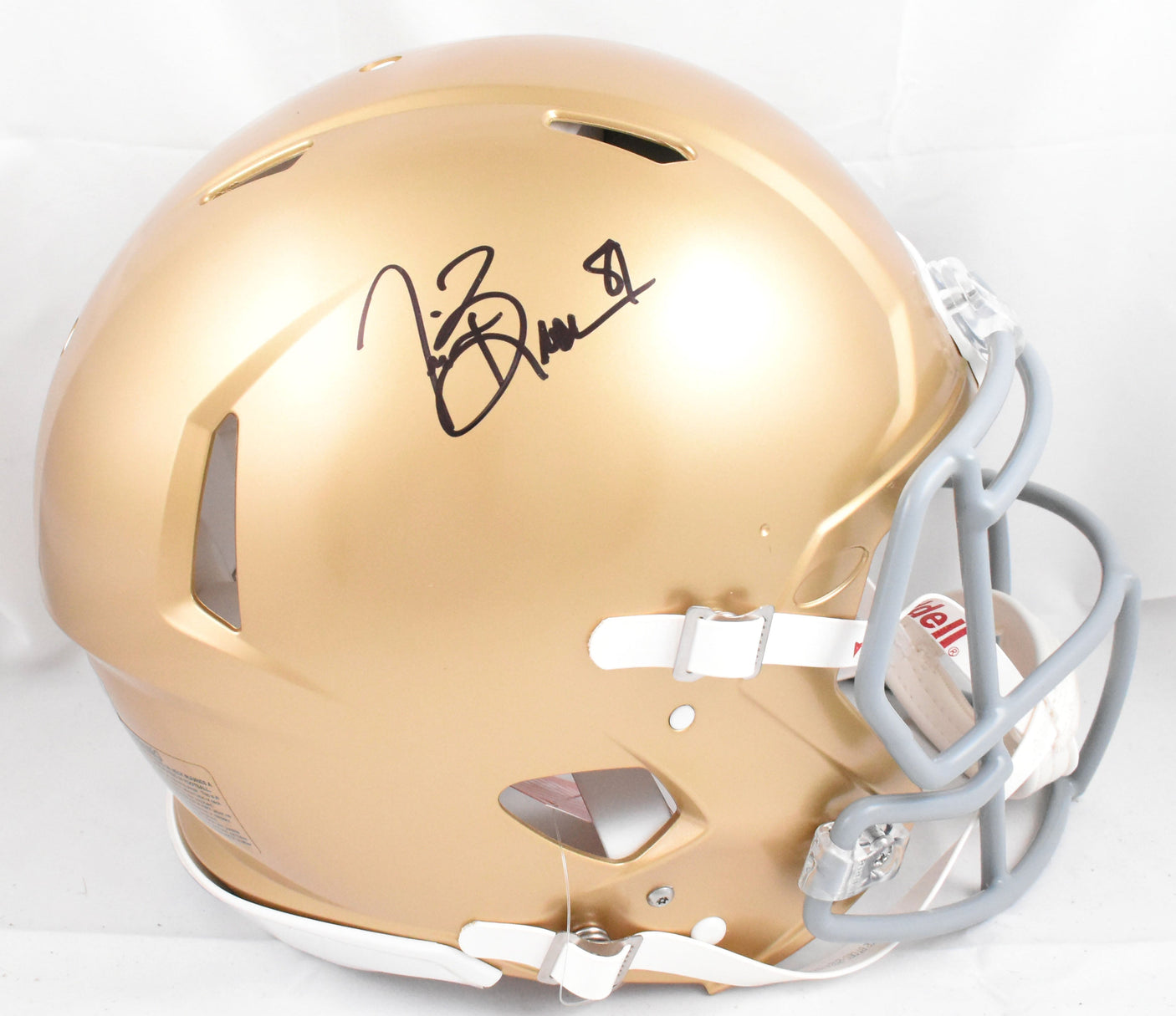 Tim Brown Autographed Notre Dame F/S Speed Authentic Helmet - Fanatics *Black