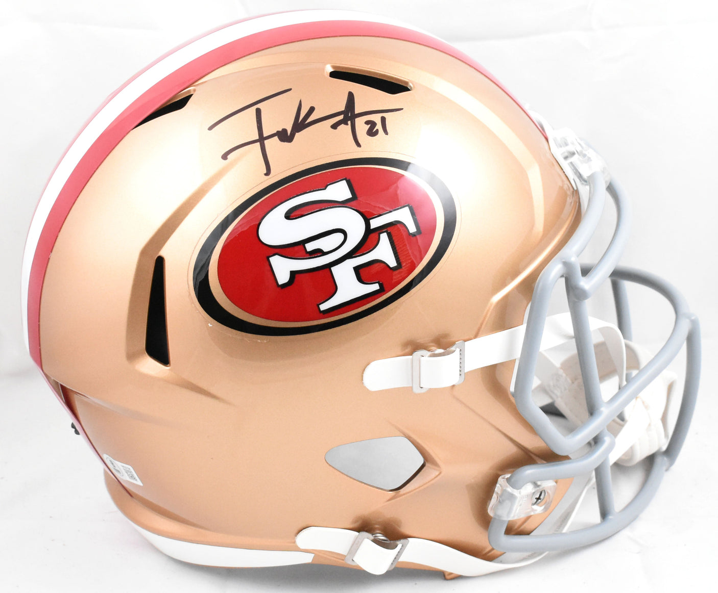 Frank Gore Autographed San Francisco 49ers F/S Speed Helmet - Beckett W Hologram