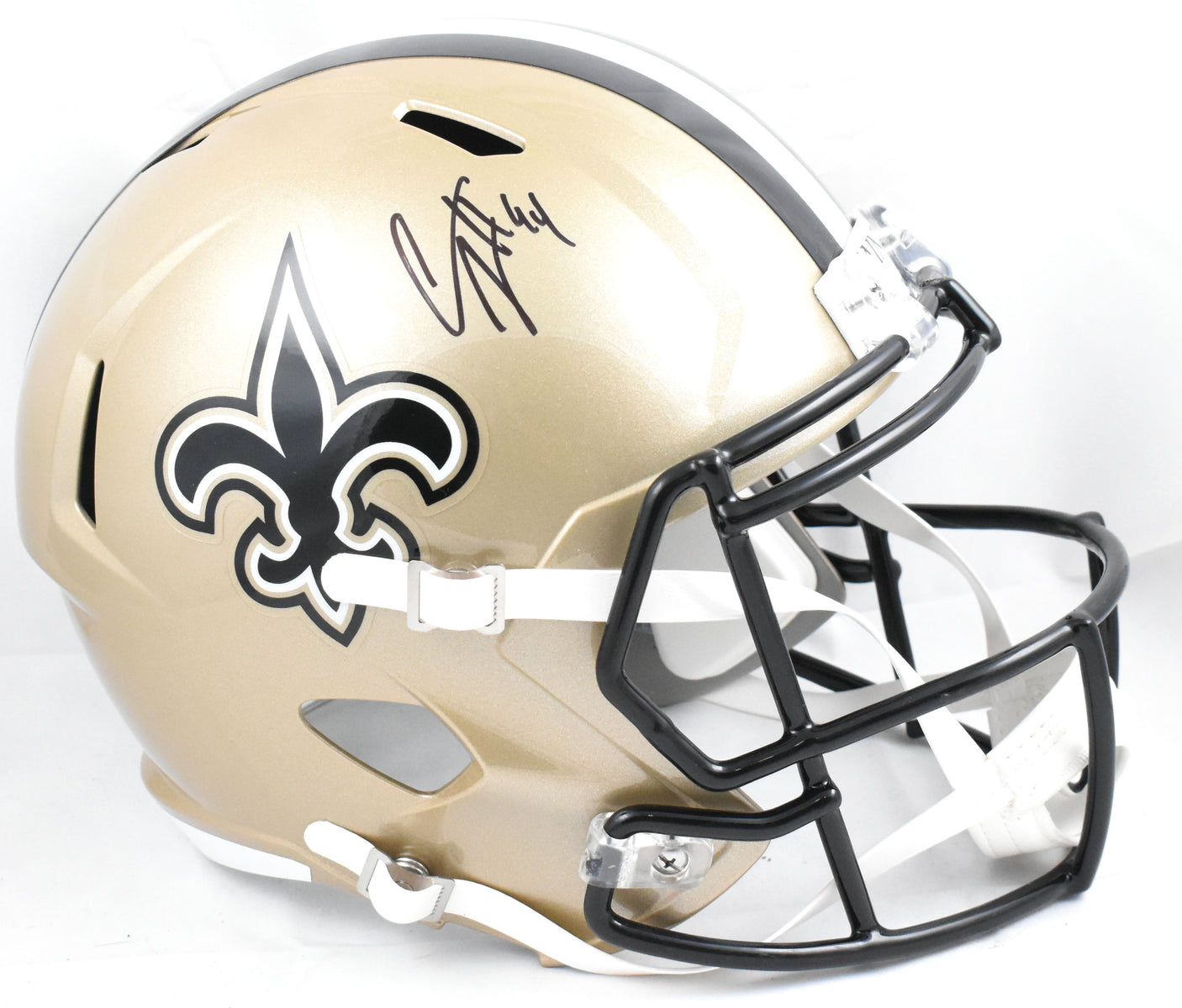 Cam Jordan Autographed New Orleans Saints F/S Speed Helmet - Beckett W Hologram