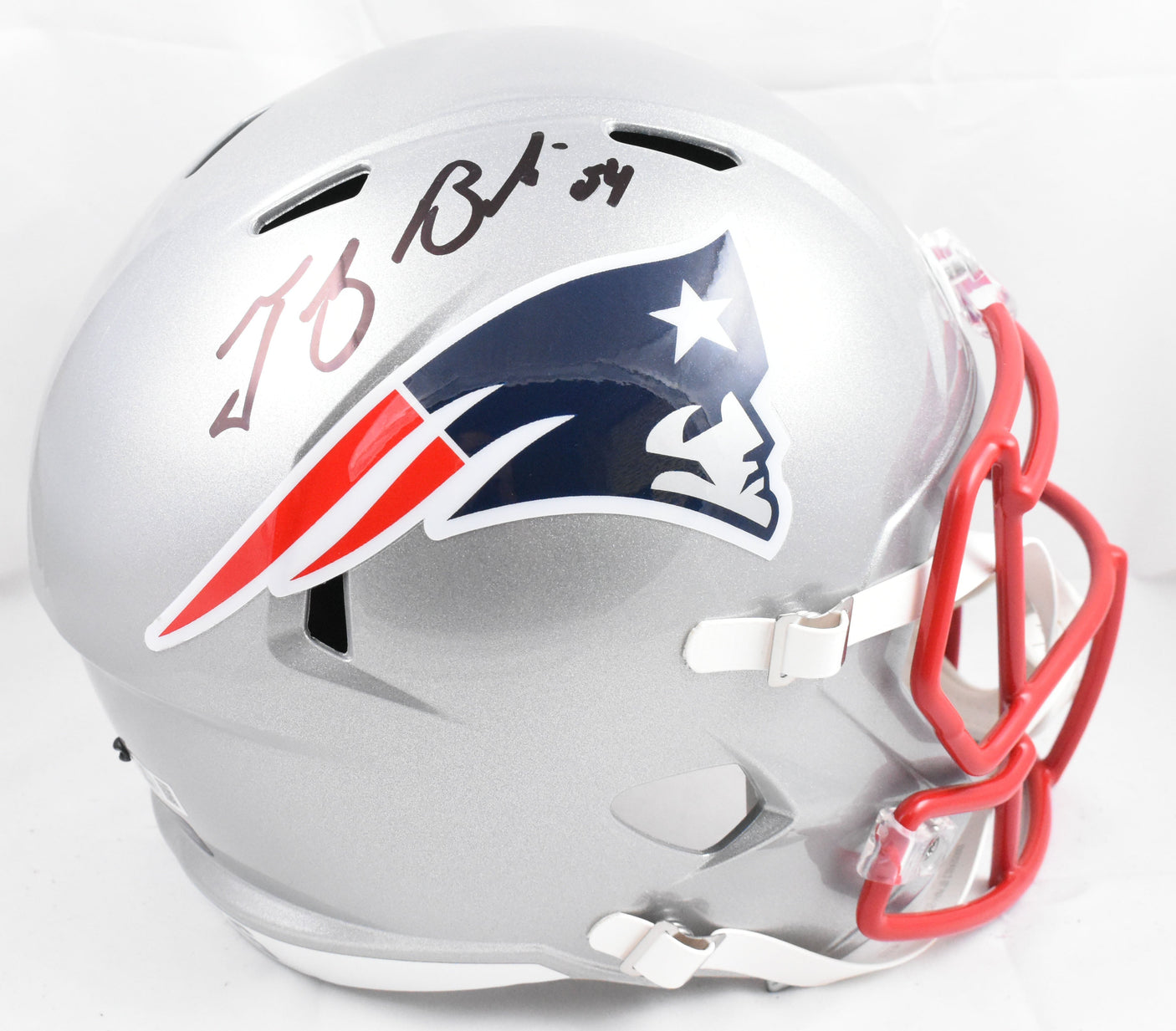 Tedy Bruschi Autographed New England Patriots F/S Speed Helmet - Beckett W Holo