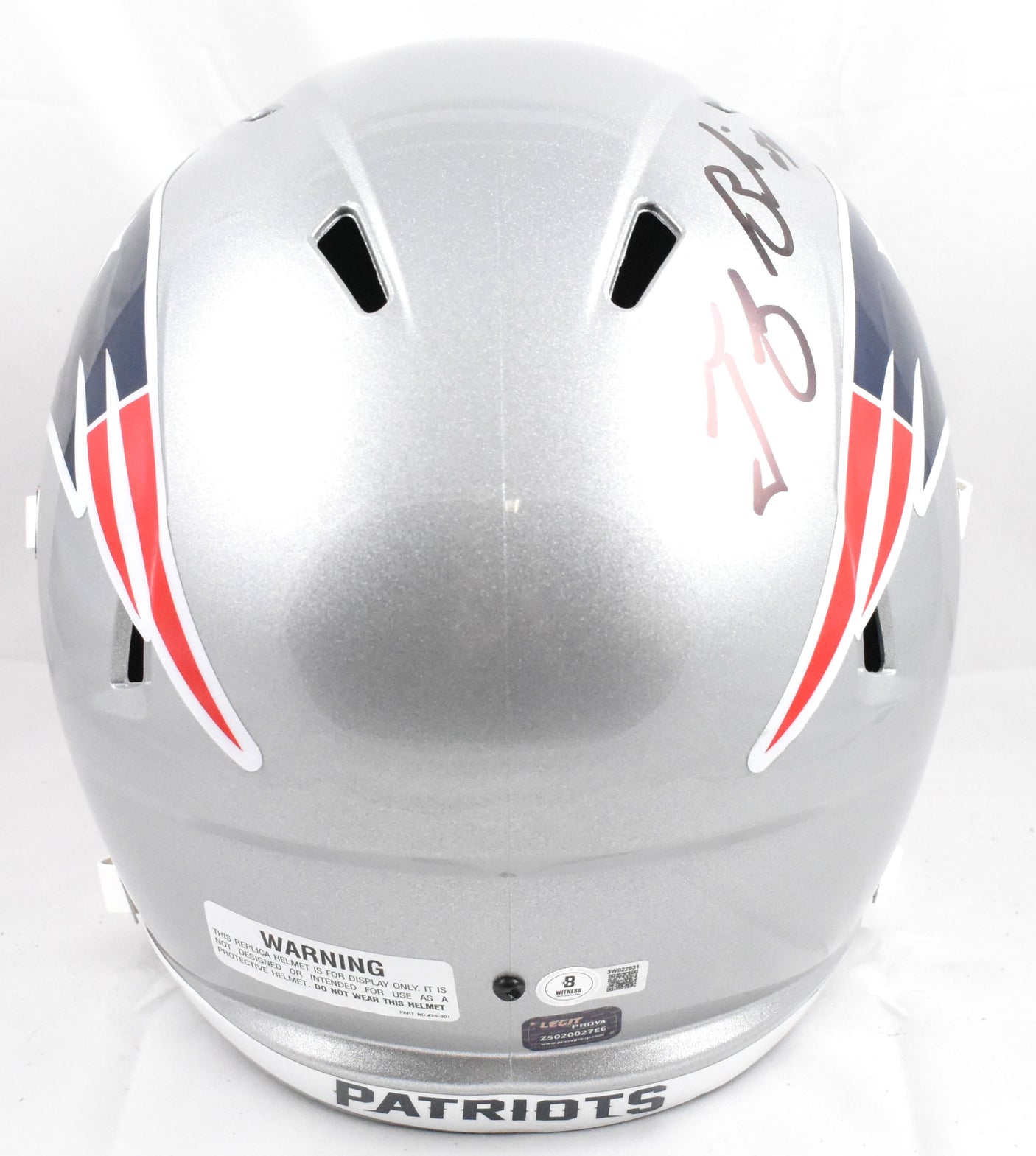 Tedy Bruschi Autographed New England Patriots F/S Speed Helmet - Beckett W Holo